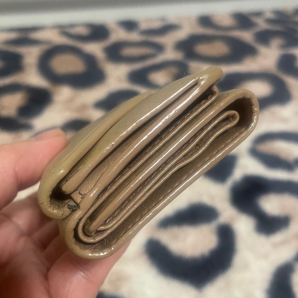 Balenciaga Beige Leather Mini Compact Wallet - Picture 5 of 14